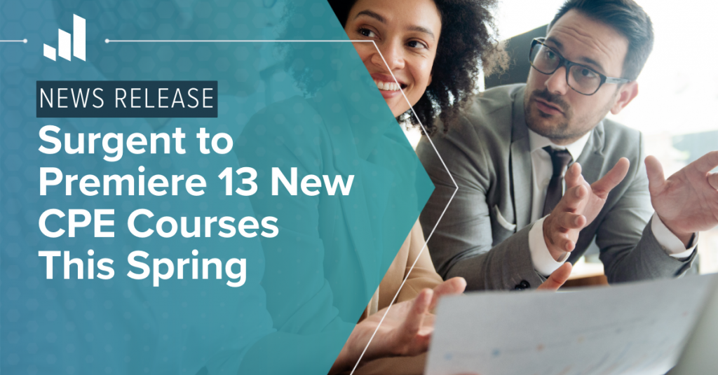 Surgent releases 13 new CPE courses for Spring '24 Surgent CPE