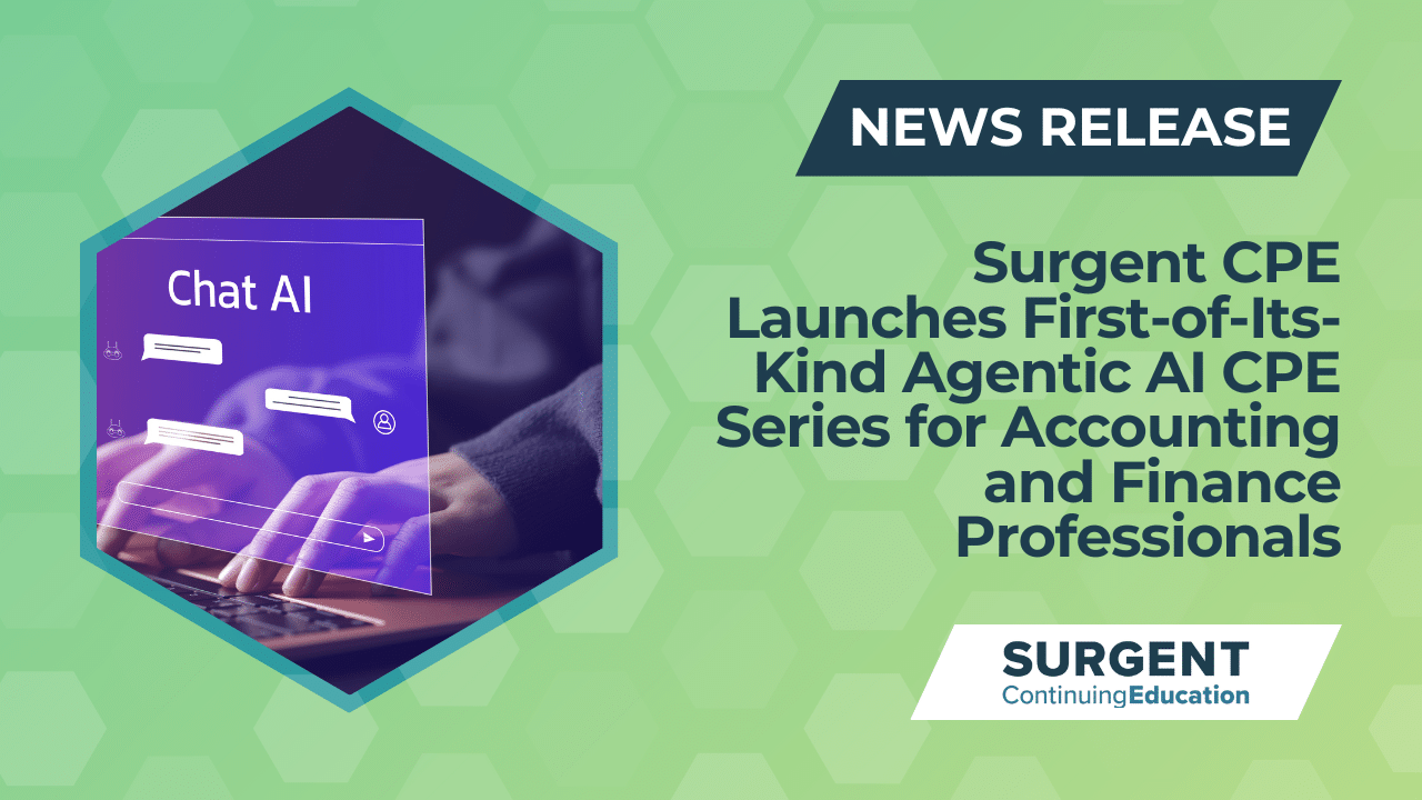 Surgent CPE Launches First-of-Its-Kind Agentic AI CPE Series for Accounting and Finance Professionals